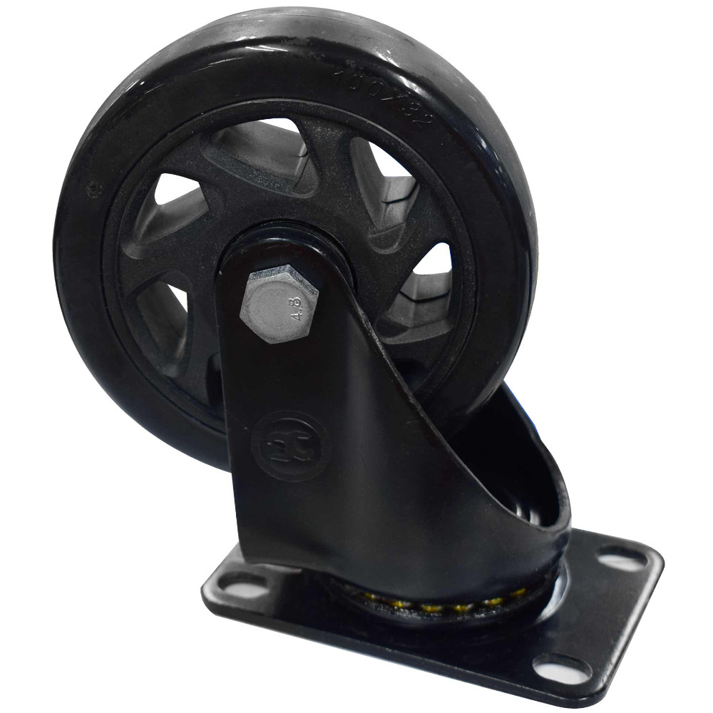 RODACHINES 4" PLANO NEGRO PESA GIRATORIO 100MM 120KG (INDIVIDUAL) (HT40085)