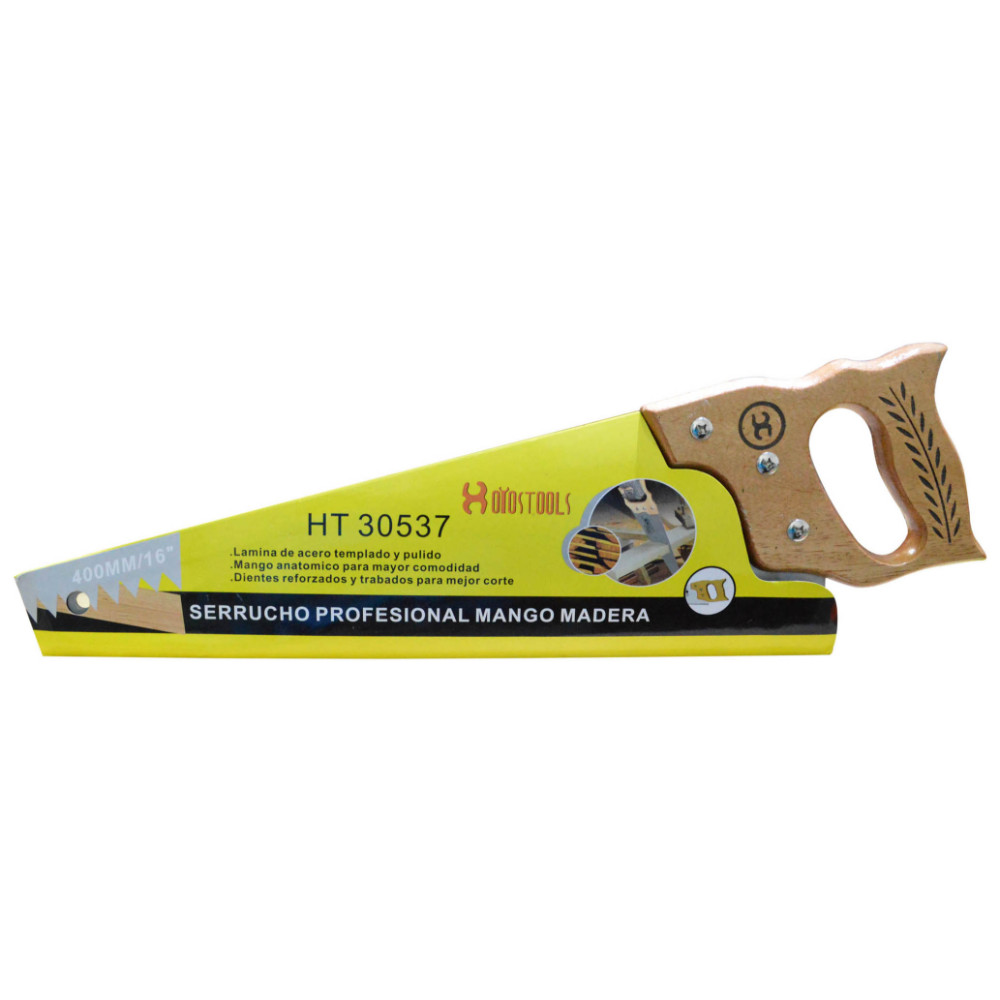 SERRUCHO PROFESIONAL 16 MANGO MADERA UDUKE (HT30537)