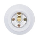 SOCKET BAQUELITA 2 PIEZAS BLANCO PQT X 1 UDUKE