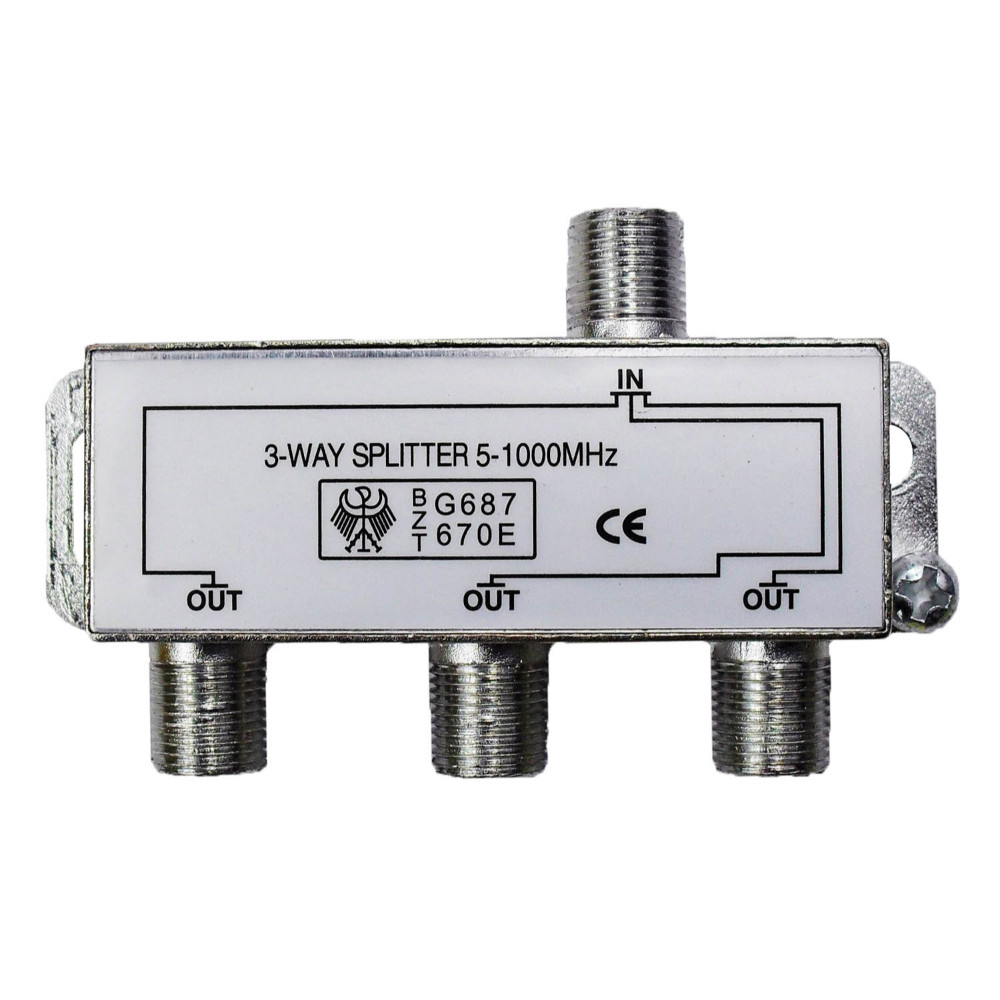 SPLITTER TV FINO X 3 SALIDAS UDUKE (5-1000 MHZ) (ESPLITER) (HT30288)(HT90150)