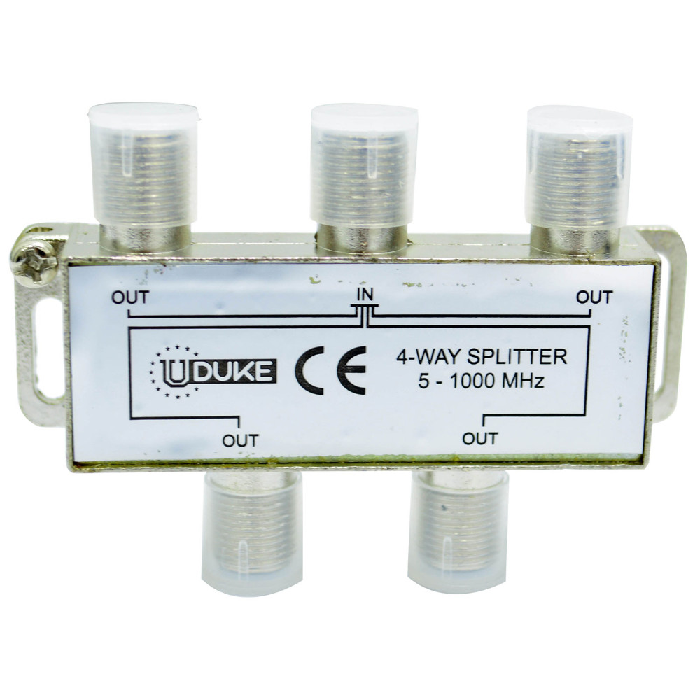 SPLITTER TV FINO X 4 SALIDAS UDUKE (5-1000 MHZ) (ESPLITER) (HT30289)(HT90151)