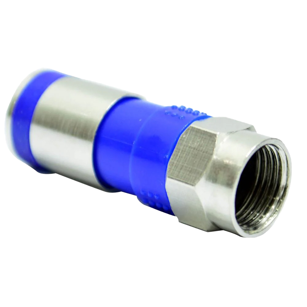 TERMINAL COAXIAL AZUL INTEMPERIE RG6 FINA PQT X 4 UDUKE