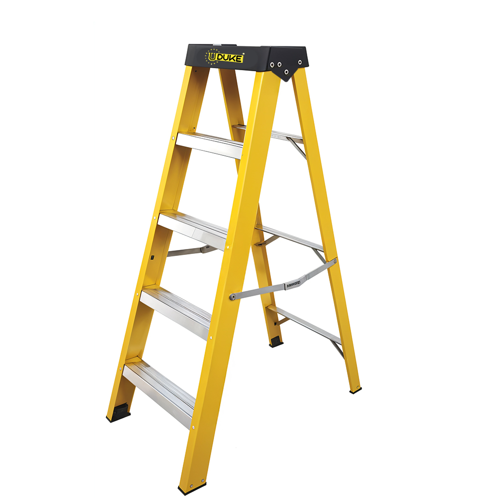 ESCALERA DE  4 PELDANOS CAP 150 KILOS USO INDUSTRIAL UDUKE CON PLATAFORMA  (HT3181)