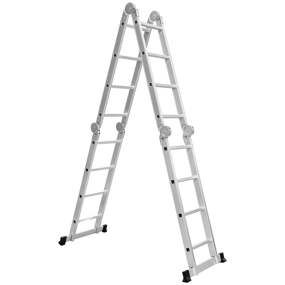 ESCALERA MULTIPOSICIONES 16 PELDAÑOS UDUKE CON PLATAFORMA (4.8MTRS)(150KLS)(HT3165)