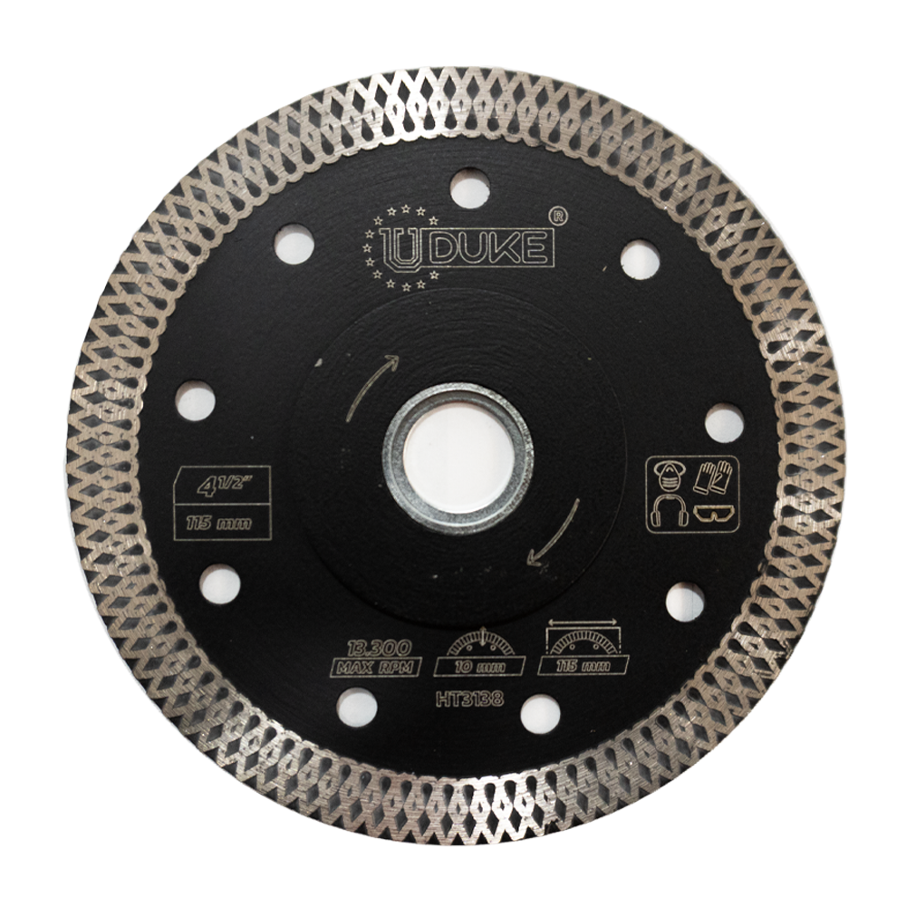 DISCO DIAMANTADO CONTINUO 4 1/2" CORTE BALDOSA,MARMOL, CERAMICA INDUSTRIAL UDUKE (HT3138)