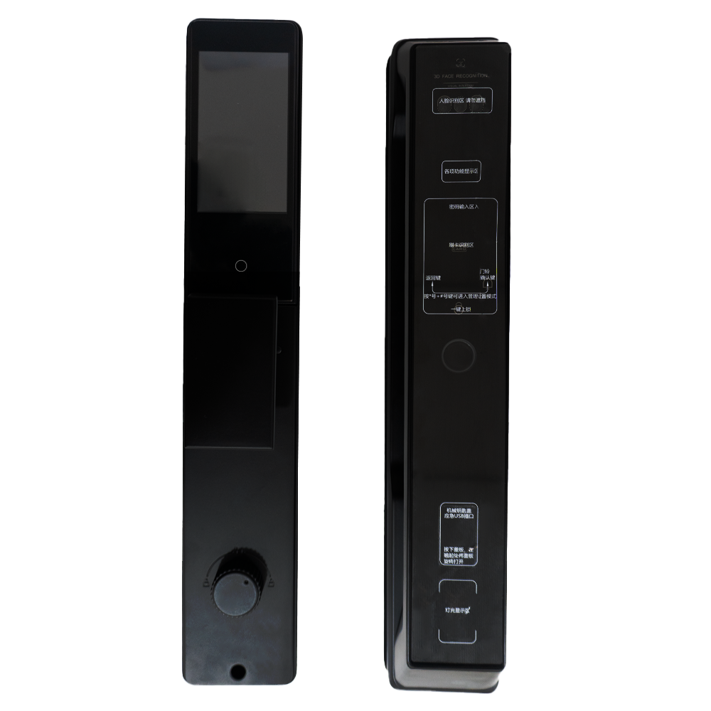 CERRADURA DIGITAL INTELIGENTE DE SEGURIDAD CON VIDEO PORTERO APERTURA CON RECONOCIMIENTO FACIAL, CLAVE, HUELLA, TARJETA, APP TUYA Y SMART LIFE WIFI UDUKE (HT3309)