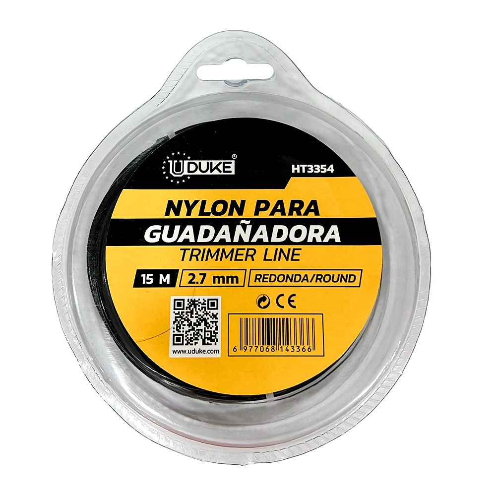 NYLON PARA GUADAÑADORA 2.7MM X 15M NEGRO UDUKE  (HT3354)