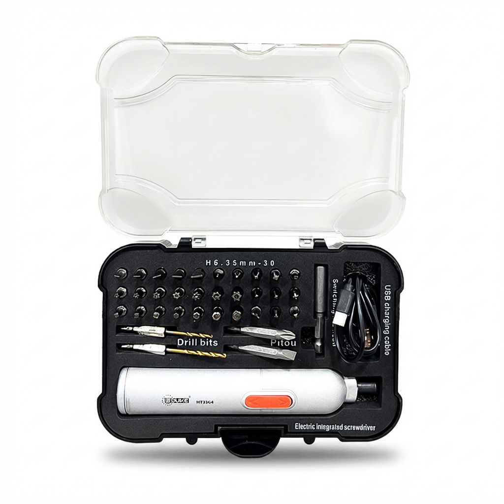 DESTORNILLADOR INALAMBRICO 37 EN 1 PUNTA INTERCAMBIABLE  (TIPO C) UDUKE (HT3364)