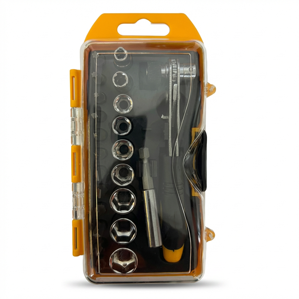 JUEGO RACHE CON COPAS Y PUNTAS 23 PZS UDUKE (HT3373)