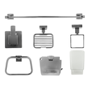 KIT ACCESORIOS PARA BAÑO X 6 PIEZAS GRIS CLARO UDUKE (HT3394)
