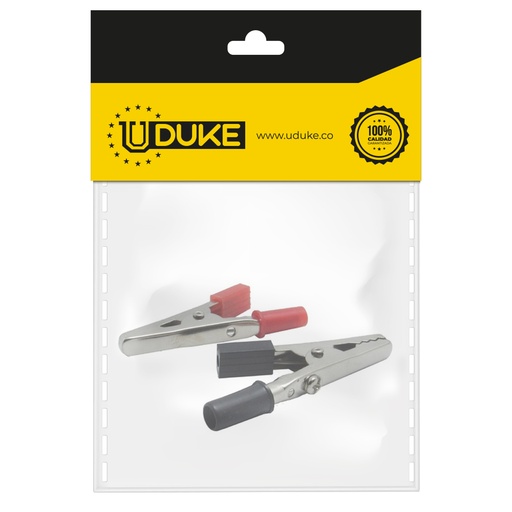 CAIMAN FORRADO PEQUEÑO CON TORNILLO PQTX 4 UDUKE (NEGRO, ROJO)