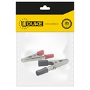 CAIMAN FORRADO PEQUEÑO CON TORNILLO PQTX 4 UDUKE (2 NEGRO, 2 ROJO)