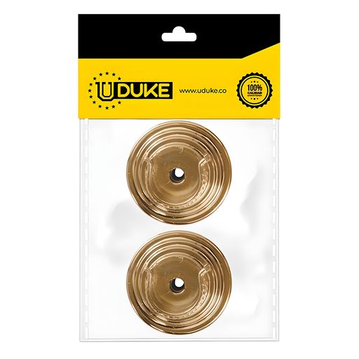 [8745K] ACCESORIO CORTINERO PLAFON DORADO EN U (ABIERTO) 1 PAQ X 2 UDUKE