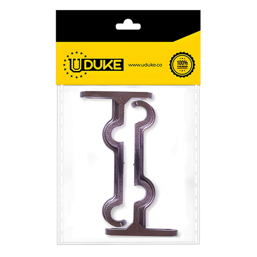 [8744K] ACCESORIO CORTINERO SOPORTE MURO DOBLE CAFE DE 1/2 PAQ X 2 UDUKE