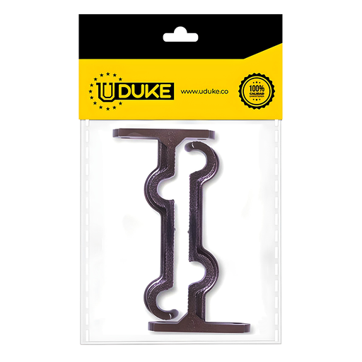 [8743K] ACCESORIO CORTINERO SOPORTE MURO DOBLE CAFE DE 3/4 PAQ X 2 UDUKE