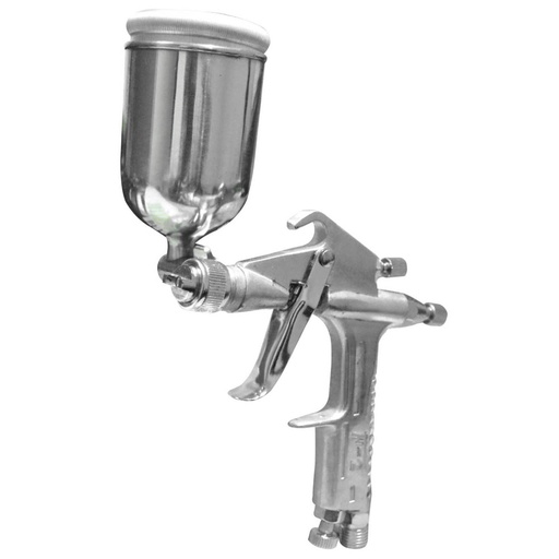 [7500] AEROGRAFO UDUKE PROFESIONAL USA VASO DE 150 CC PISTOLA F2 CROMADA (ABANICO) (HT30568)