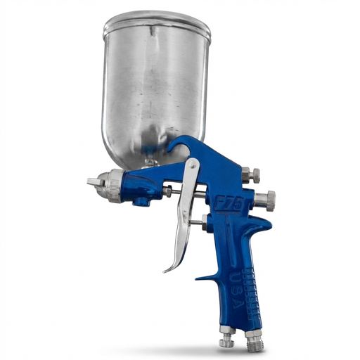 [11620] AEROGRAFO UDUKE PROFESIONAL USA VASO DE 600 CC PISTOLA F-75 AZUL (HT30602)