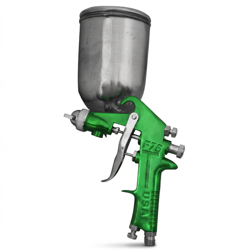[11619] AEROGRAFO UDUKE PROFESIONAL USA VASO DE 600 CC PISTOLA F-75 VERDE (HT30601)