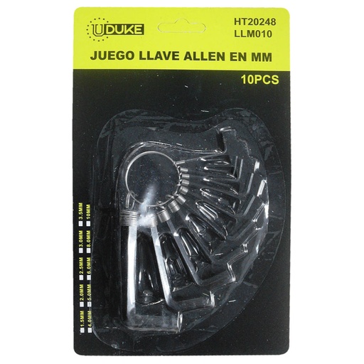 [902] ALEM BLISTER UDUKE JUEGO X 10 PCS MM (LLM010)(HT20248)