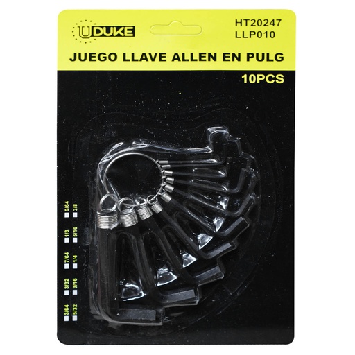 [3056] ALEM BLISTER UDUKE JUEGO X 10 PCS PULG (LLP010) (HT20247)