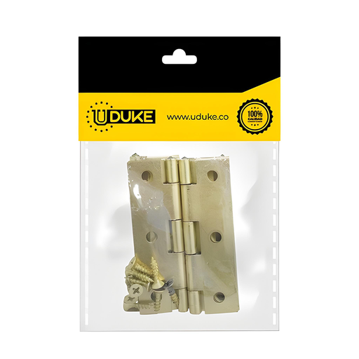 [8394K] BISAGRA COMUN 3" DORADA PQT X 2 UNDS UDUKE