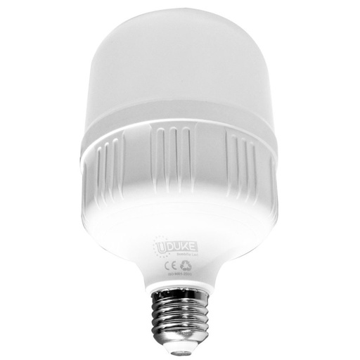 [11523] BOMBILLO LED 30W UDUKE LUZ DIA E27 MULTIVOLTAGE (6500K) (T100) (HT80402) (GARANTIA 2 ANOS)