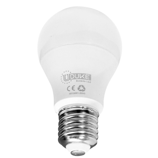[8793C] BOMBILLO LED 9W UDUKE LUZ CALIDA E27 MULTIVOLTAGE (3500K) (A60) (HT80397C) (GARANTIA 2 ANOS)
