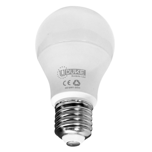 [8793] BOMBILLO LED 9W UDUKE LUZ DIA E27 MULTIVOLTAGE (6500K) (A60) (HT80397) (GARANTIA 2 ANOS)