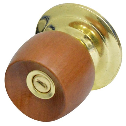 [4137] CHAPA BOLA BANO P/MADERA UDUKE COLOR MIEL ESCUDO DORADO (5832-QJM) (HT20183)