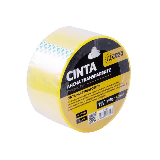 [8282] CINTA ANCHA UDUKE X 40 YRDS (36 MTS) TRANSPARENTE (HT40261)