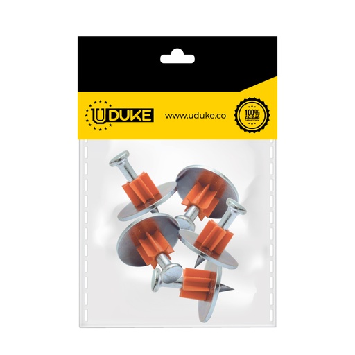 [12584K] CLAVO FIJACION 1.5MM DRYWALL CON ARANDELA PQT X 5 UDUKE