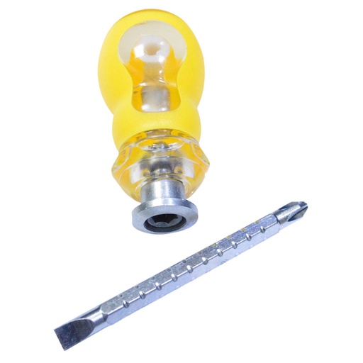 [8293] DESTORNILLADOR DOBLE PUNTA PUNO DOBLE USO C/V CON SEGURO CRISTAL (HT50081