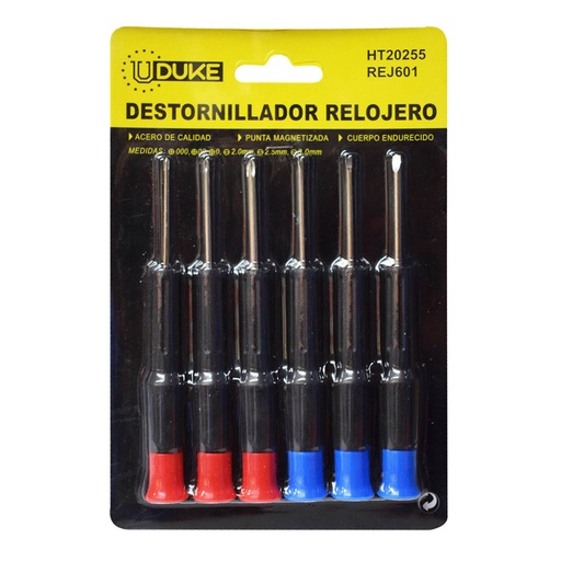 [938] DESTORNILLADOR RELOJERO UDUKE JUEGO X 6 (HT20255)