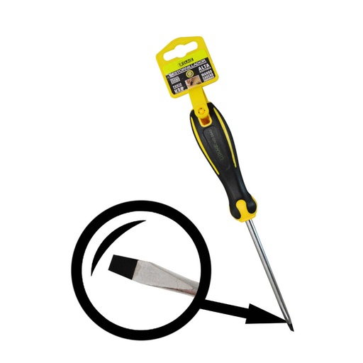 [11070] DESTORNILLADOR UDUKE MANGO CAUCHO 1/4X4" C/V (-) (HT80200)