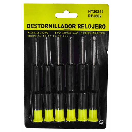 [931] DESTORNILLADOR UDUKE TORX CELULAR X 6 ABANICO (JUEGO) (RF8153) (HT20254)