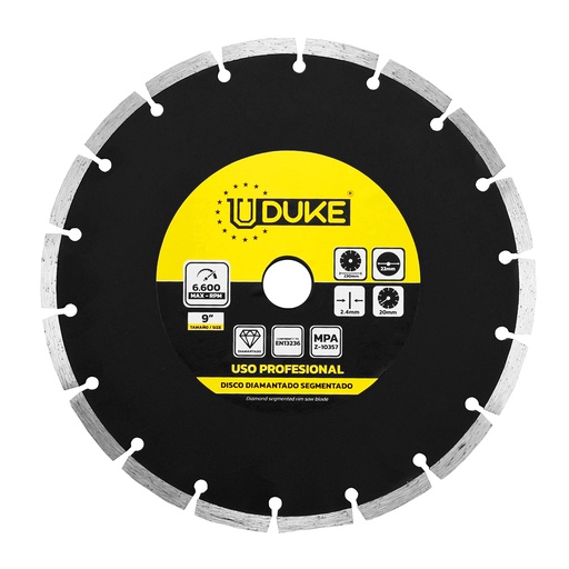 [7347] DISCO DIAMANTADO SEGMENTADO UDUKE 9 (DDUG-230) (HT30029)