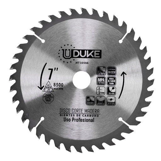 [10137] DISCO MADERA UDUKE PROFESIONAL (7X24) DMD724 (HT30597)