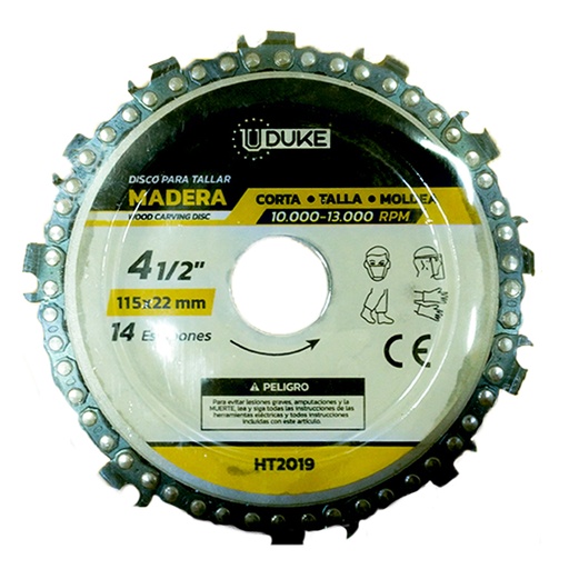 [19614] DISCO PARA CORTE Y DESBASTE 115 X 22MM UDUKE (HT2019)