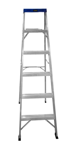 [13646] ESCALERA DE ALUMINIO 5 PELDANOS CAP 150 KILOS USO INDUSTRIAL UDUKE CON PLATAFORMA 170 CMS (HT1315)