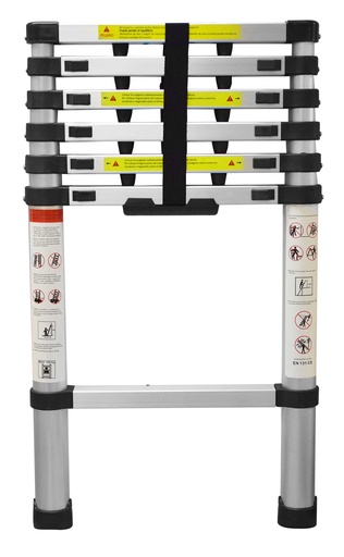[13650] ESCALERA DE ALUMINIO TELESCOPICA 6 PELDANOS UDUKE (200CM) (HT1319)(CAP 150KG)