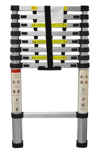 [13651] ESCALERA DE ALUMINIO TELESCOPICA 8 PELDANOS UDUKE (260CM) (HT1320)(CAP 150KG)