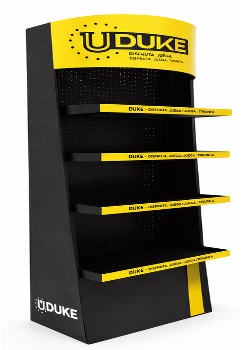 [E81] MATERIAL PUBLICITARIO (EXHIBIDOR UDUKE KIT ESTANTE CENTRAL MEDIANO  4 BANDEJAS)(180X71X42)(HT1631)