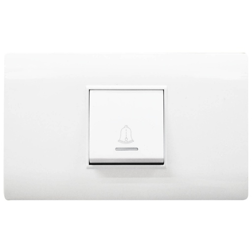 [1640B] LINEA BK PLUS BLANCA INCRUSTAR SWICHE TIMBRE (118K-11) (HT20677)