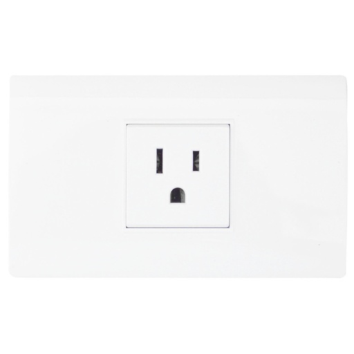 [1769B] LINEA BK PLUS BLANCA INCRUSTAR TOMA SENCILLO 110-220 (118K-08) (HT20681)