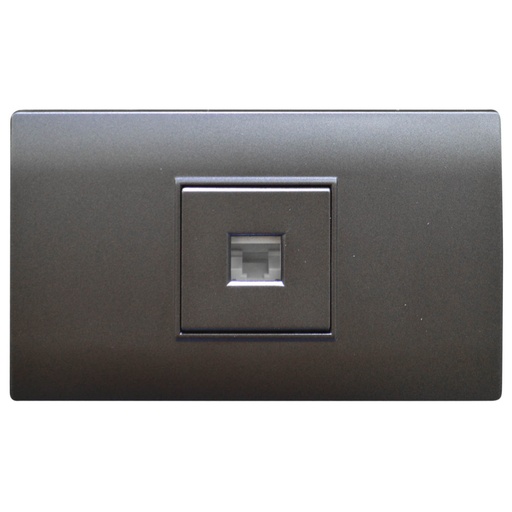 [1649G] LINEA BK PLUS GRIS INCRUSTAR TOMA LAN INTERNET (118K-27-FMGRY) (HT20715)