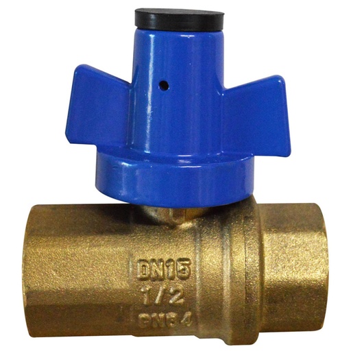 [10171] LLAVE GAS 1/2 BRONCE TIPO DN15 PN 64 (CHAPOLA AZUL (HT70005)
