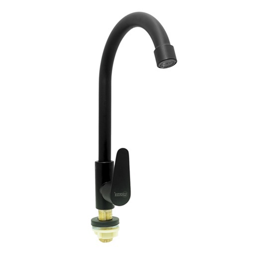 [19912] LLAVE LAVAMANOS ACERO INOXIDABLE REDONDA  NEGROA UDUKE(HT2043)