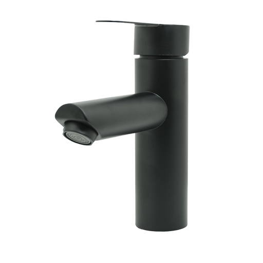 [19903] LLAVE LAVAMANOS MONOCONTROL ACERO INOXIDABLE REDONDA 
NEGRA BAJA 18CM
UDUKE
 (HT2034)