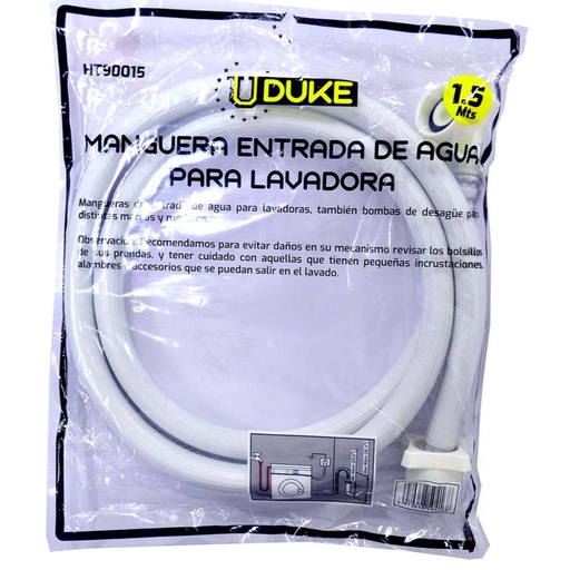 [12141] MANGUERA LAVADORA LLENADO 1.5 MTS UDUKE (HT90015)