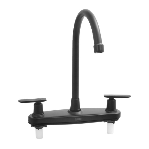[16801] MEZCLADOR LAVAPLATOS 8 PUL P/ALETA NEGRO MATE UDUKE (HT1568)